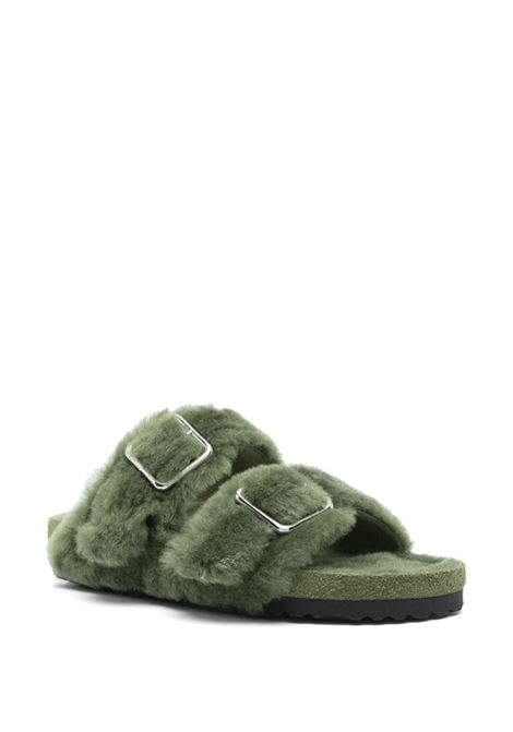 Ciabatte in shearling arizona in verde Birkenstock 1774 - donna BIRKENSTOCK 1774 | 1030001GRN